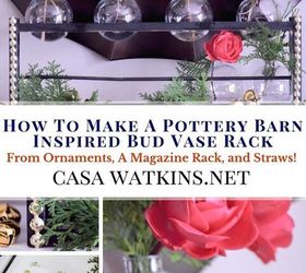 pottery barn inspired bud vase from ornaments magazine rack straws, container gardening, crafts, gardening, how to, repurposing upcycling