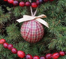 christmas ornaments decoupage homesupun rag ball, christmas decorations, crafts, decoupage, diy, seasonal holiday decor