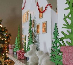s 23 easy christmas ideas for the last minute, christmas decorations, seasonal holiday decor, Create a village from foam core