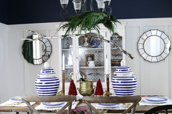 s 23 easy christmas ideas for the last minute, christmas decorations, seasonal holiday decor, Hang a branch over your table