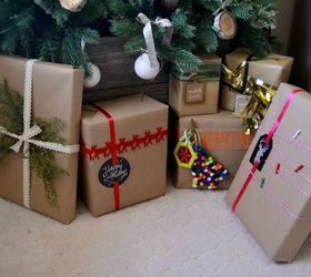 s 23 easy christmas ideas for the last minute, christmas decorations, seasonal holiday decor, Start each gift off with butcher paper