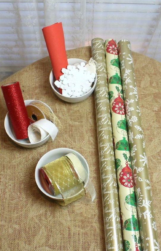 s 23 easy christmas ideas for the last minute, christmas decorations, seasonal holiday decor, Turn gifts into decor with matching paper