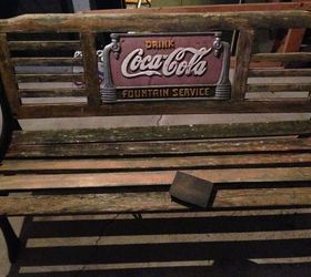 coca cola wooden bench project