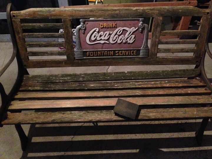 coca cola wooden bench project
