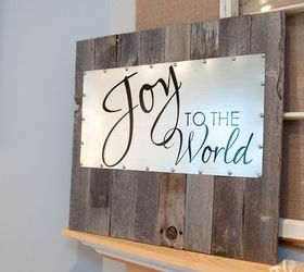 Reclaimed Wood and Steel Decorative Sign
