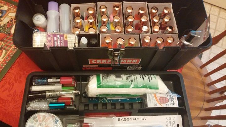 use a tool box to organize teenager makeup, organizing, repurposing upcycling, storage ideas