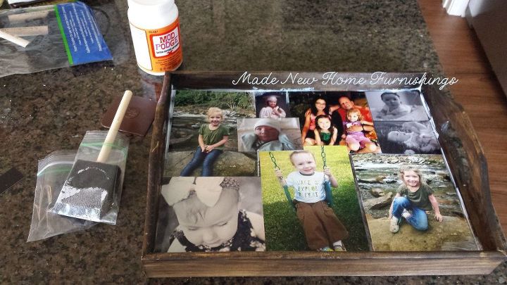 diy gift collage tray, crafts, decoupage