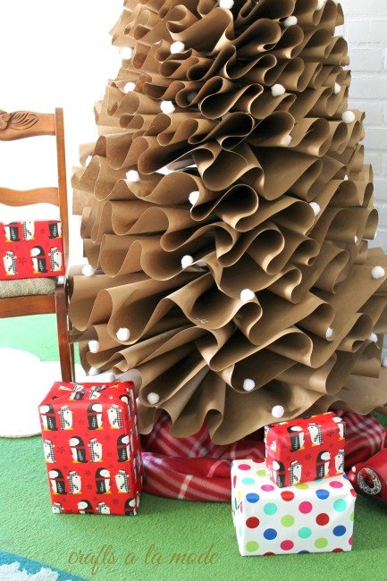 how to make a full size brown paper christmas tree, christmas decorations, crafts, how to, seasonal holiday decor