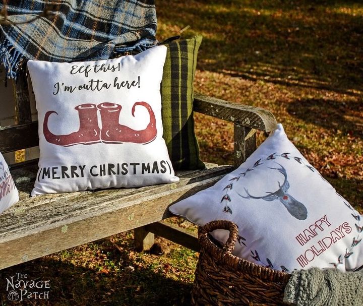 christmas pillows tutorial, christmas decorations, crafts, seasonal holiday decor, reupholster