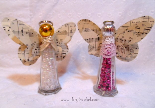 salt and pepper angels, christmas decorations, crafts, repurposing upcycling, seasonal holiday decor