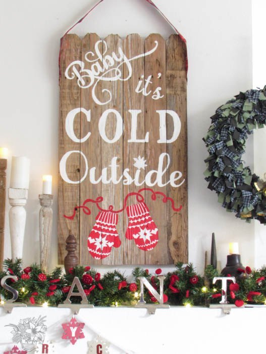 14 decoraciones navideas increblemente bonitas con plantillas, Arte de pared navide o recuperado