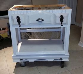 kitchen island at the beach, diy, kitchen island, painted furniture, repurposing upcycling, woodworking projects