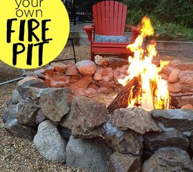 diy backyard fire pit, diy, how to, outdoor living
