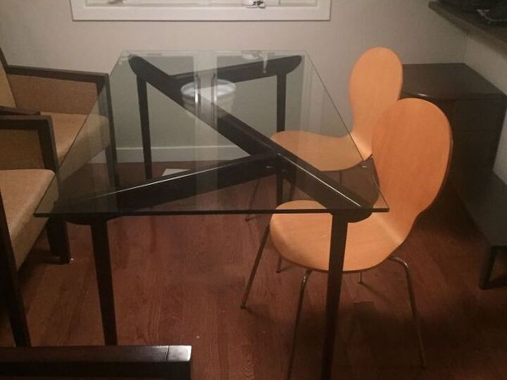q advice to match chairs to table, home decor, home decor dilemma, New table a dark walnut with the chairs on the right that I had hoped to use