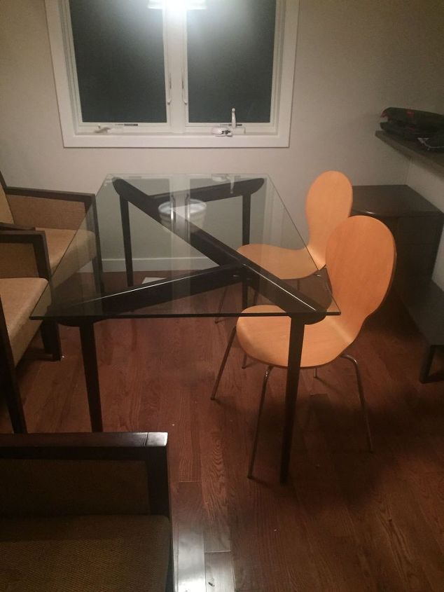 q advice to match chairs to table, home decor, home decor dilemma, New table a dark walnut with the chairs on the right that I had hoped to use