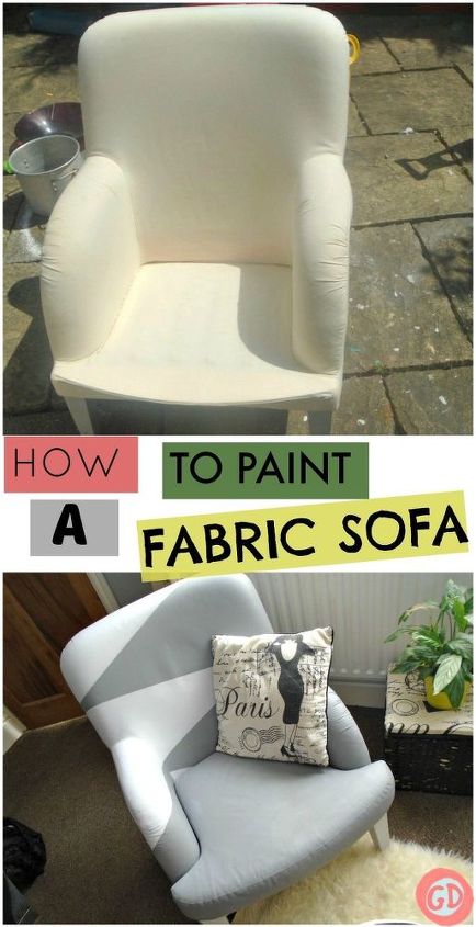 how to paint a fabric sofa, how to, painted furniture, reupholster