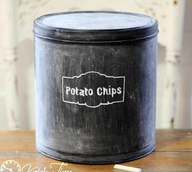 s 8 clever things to do with empty christmas tins, organizing, repurposing upcycling, seasonal holiday decor, storage ideas, Chalkboard Snack Storage