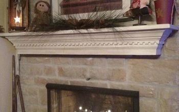 Adding a Mantel to a Stone Fireplace Adds Some Real Character