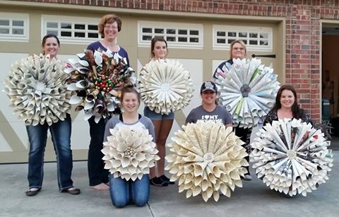 vintage book wreaths a