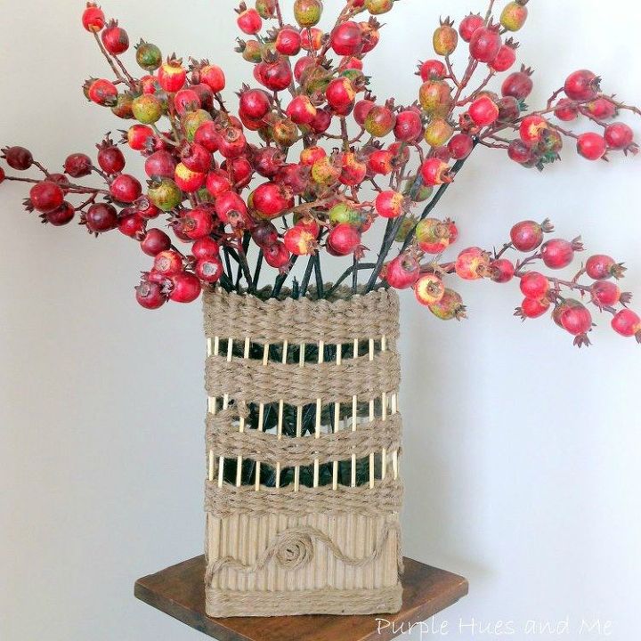 s 15 brilliant ways to reuse your empty cardboard boxes, home decor, repurposing upcycling, Wrap It in Jute Make a Vase