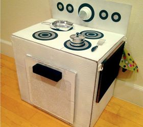 s 15 brilliant ways to reuse your empty cardboard boxes, home decor, repurposing upcycling, Build It into a Play Kitchen