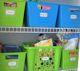 s here are 10 genius organizing ideas using dollar store bins baskets, organizing, storage ideas, Use a few to organize pantry shelves