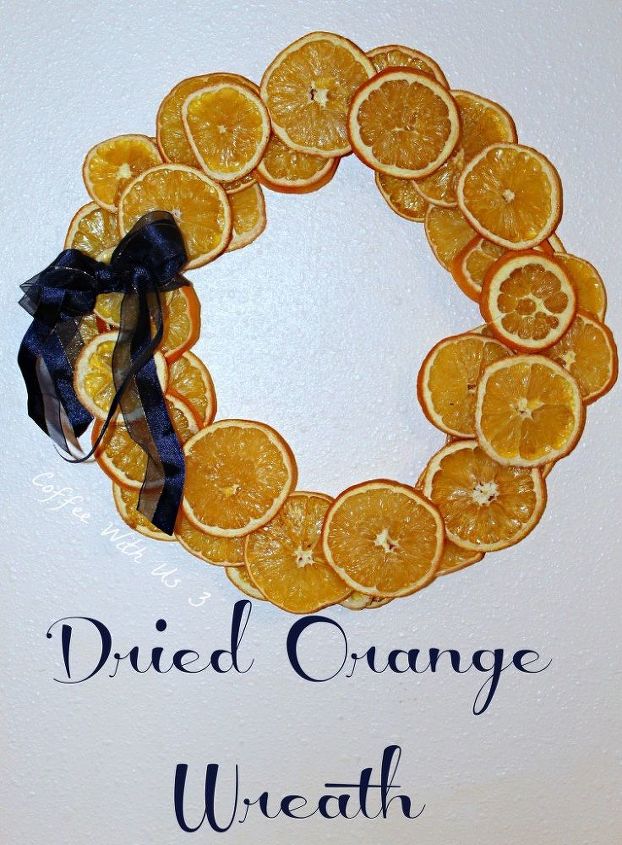 coroa de laranjas secas