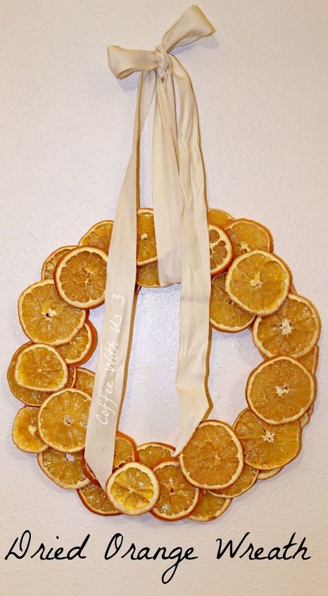 corona de naranjas secas