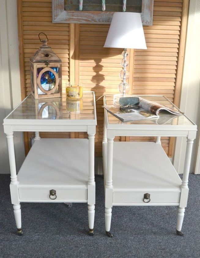 country white end tables painted furniture, painted furniture