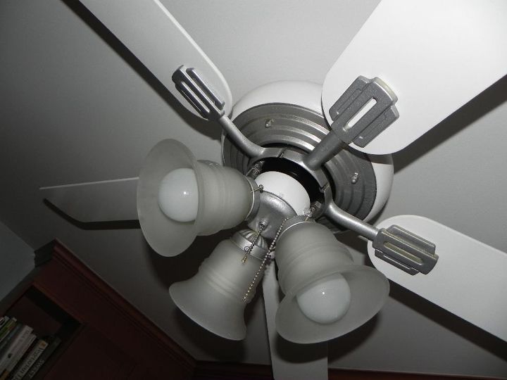 Update An Old Ceiling Fan With Spray Paint Hometalk Update An Old Ceiling Fan With Spray Paint Hometalk
