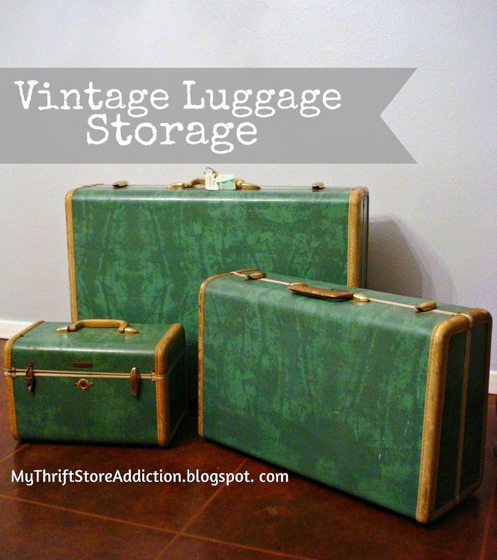 use vintage luggage as alternative storage declutter, organizing, repurposing upcycling, storage ideas