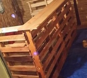 pallet project home made bar, entertainment rec rooms, pallet, woodworking projects