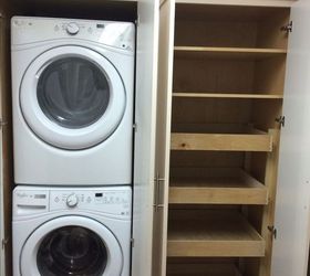laundry pantry combination remodel, After of Open Laundry and Pantry Cabinets