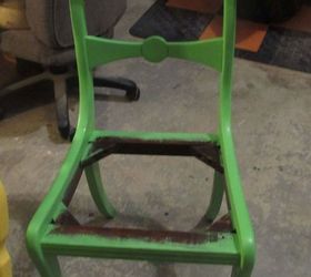 vintage chair makeover, painted furniture, reupholster