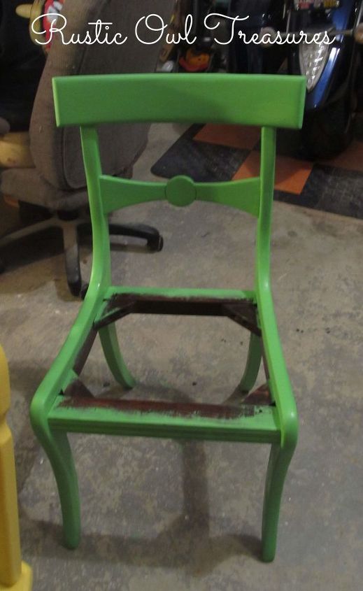 vintage chair makeover, painted furniture, reupholster