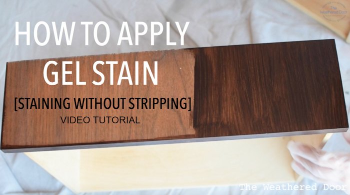 gel stain video tutorial staining without stripping, how to, painted furniture
