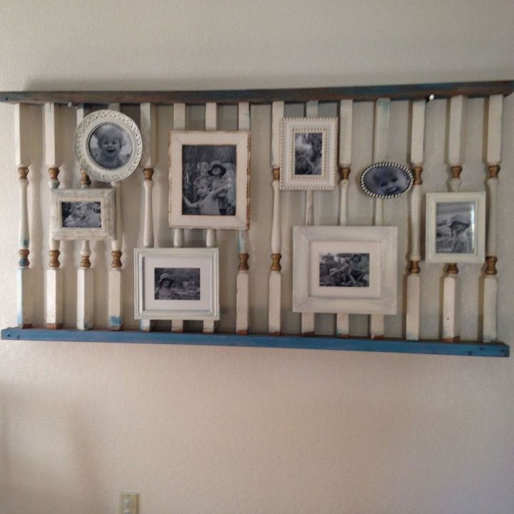gallery wall from salvage yard to modern photo display, repurposing upcycling, wall decor