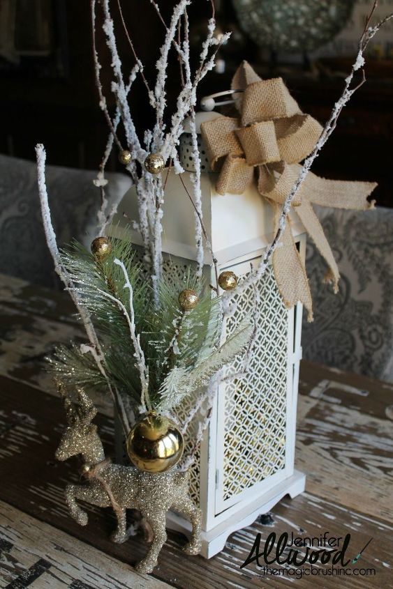 Find A Christmas Lantern On Clearance And Decorate It For Winter
