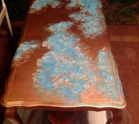 tutorial de la tapa de la mesa de cobre de imitacin azul
