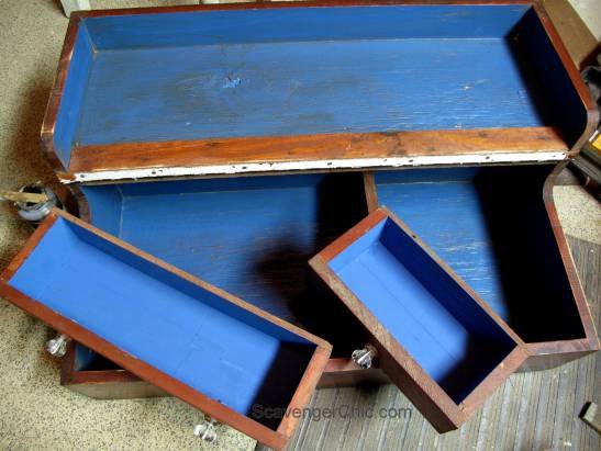 carpenters tool box flea market flip repurposed to table, chalk paint, painted furniture, repurposing upcycling