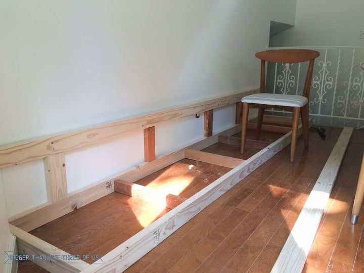 When She Told Us Spent Just 225 On Her Kitchen Update We Weren Built In Banquette Tutorial Diy How To Reupholster Wall Decor Woodworking