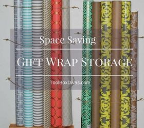 space saving gift wrap storage, cleaning tips, craft rooms, diy, organizing, shelving ideas, storage ideas