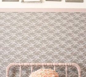 diy projects to make your rental home look more expensive, crafts, home decor, painting, shelving ideas, storage ideas, wall decor, Lace Framed Accent Wall