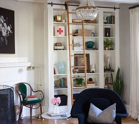diy projects to make your rental home look more expensive, crafts, home decor, painting, shelving ideas, storage ideas, wall decor, Faux Built in Bookcase