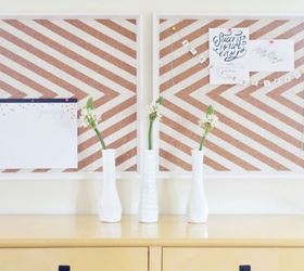 diy projects to make your rental home look more expensive, crafts, home decor, painting, shelving ideas, storage ideas, wall decor, Chevron Cork board