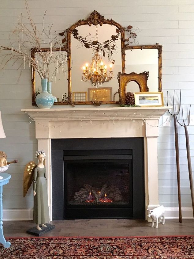 new year new look for the mantel, fireplaces mantels