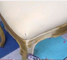 how to glitter upholstered furniture with our cracking or chipping, decoupage, how to, painted furniture, reupholster