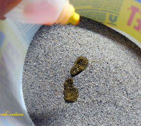 diy beach sand vases, Add Food Coloring