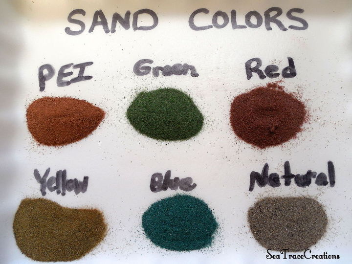 diy beach sand vases, Colored Sand