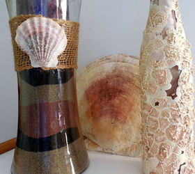 DIY Beach Sand Vases